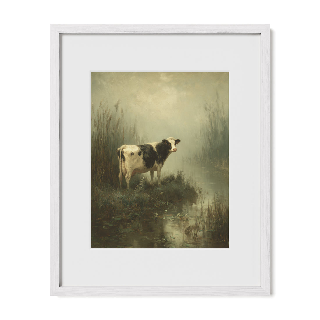 Cow In The Wet Field