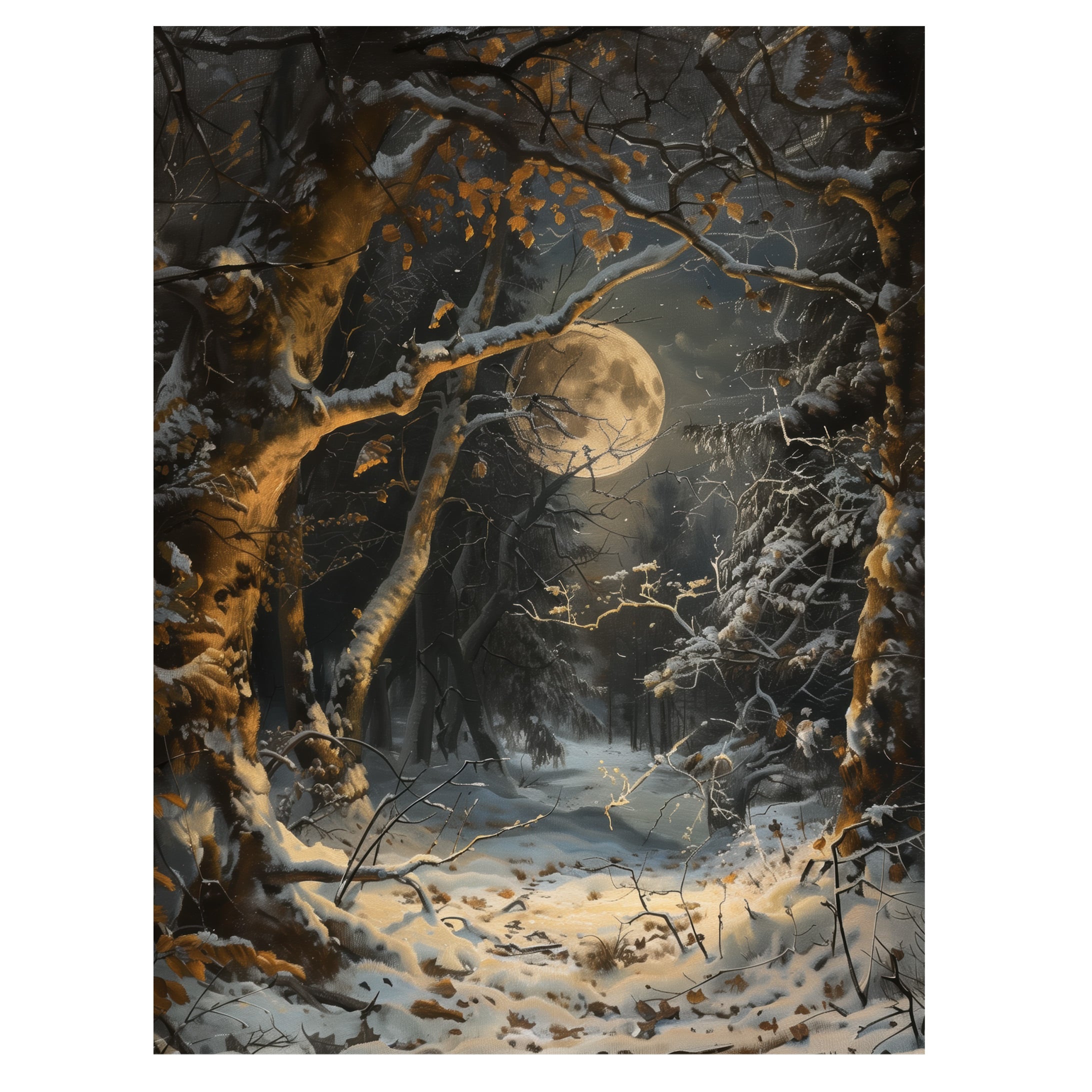 Moonlit Snowfall