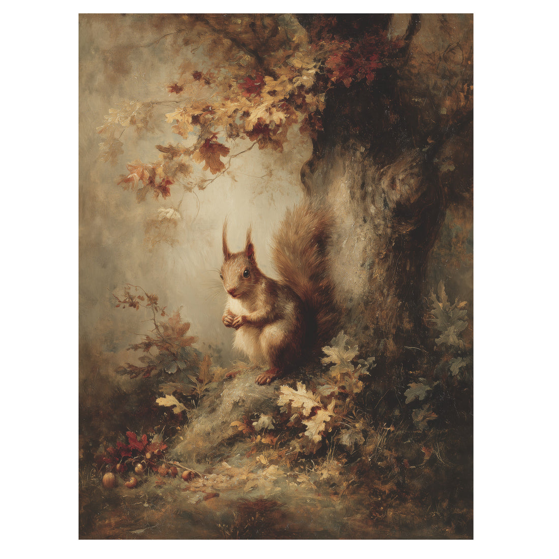 Squirrel Beneath Blossoms