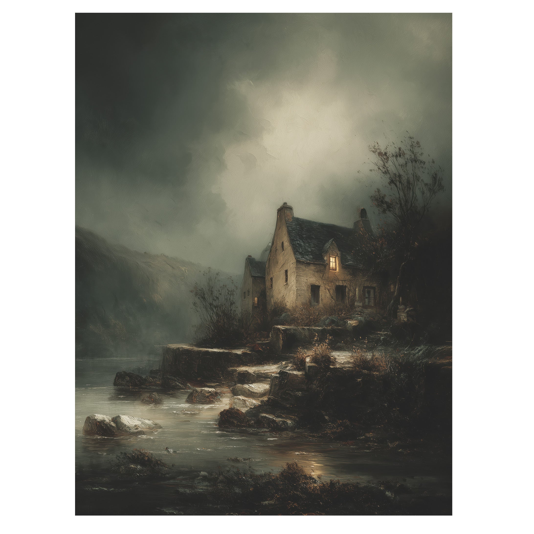 Seaside House in Storm