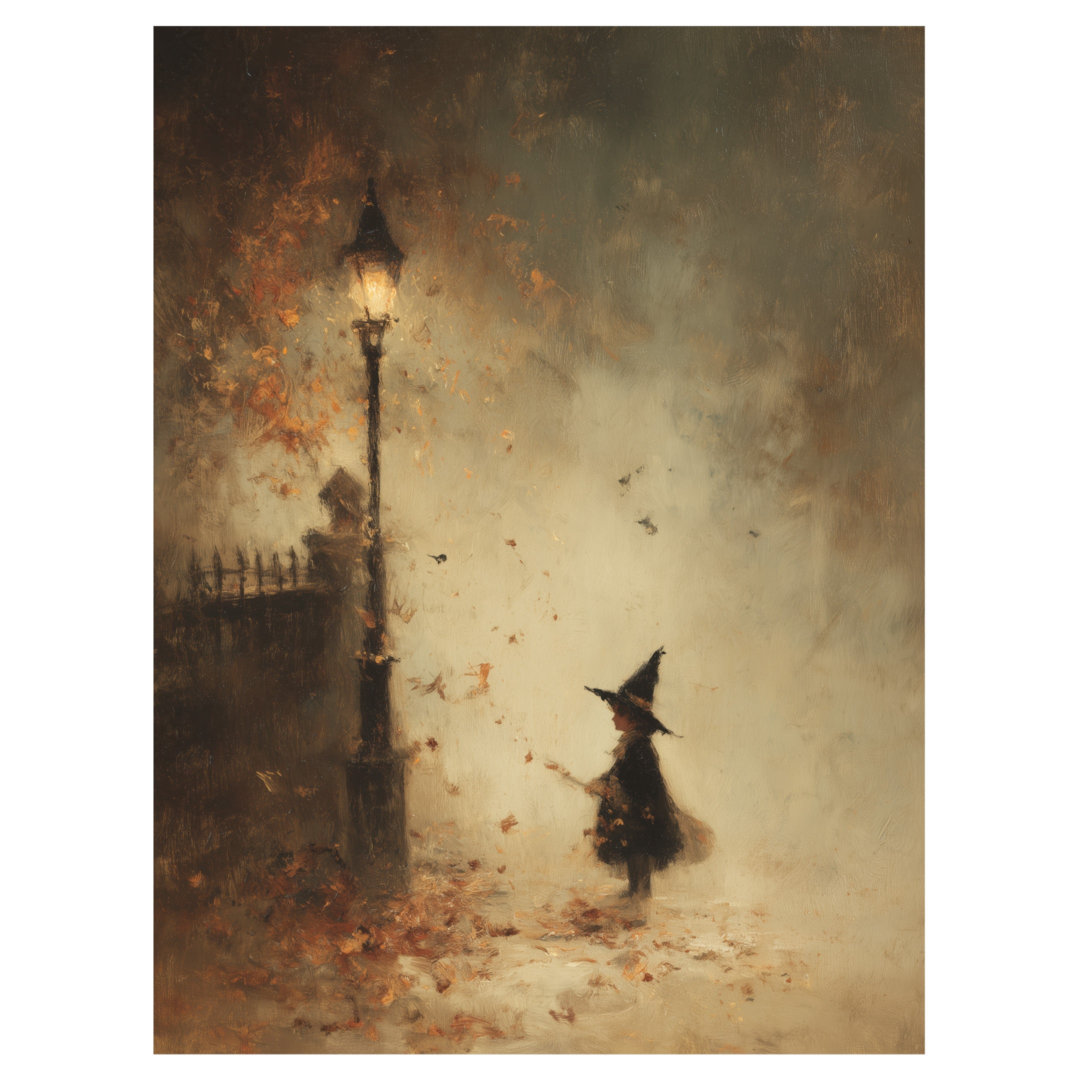 Witch and Falling Leaves