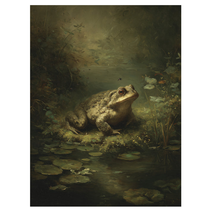 Frog On Lily Pond