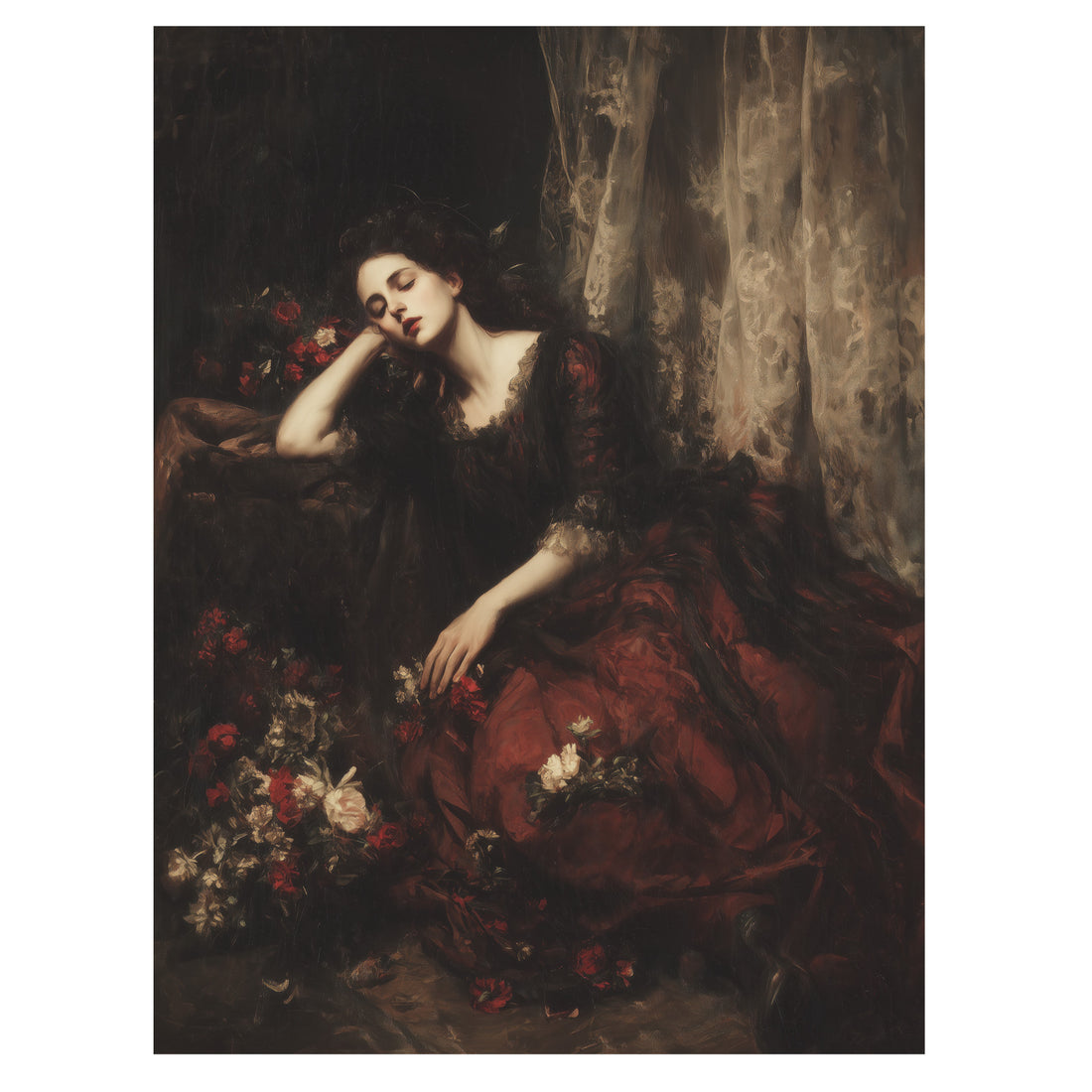 Red Gown And Gloaming
