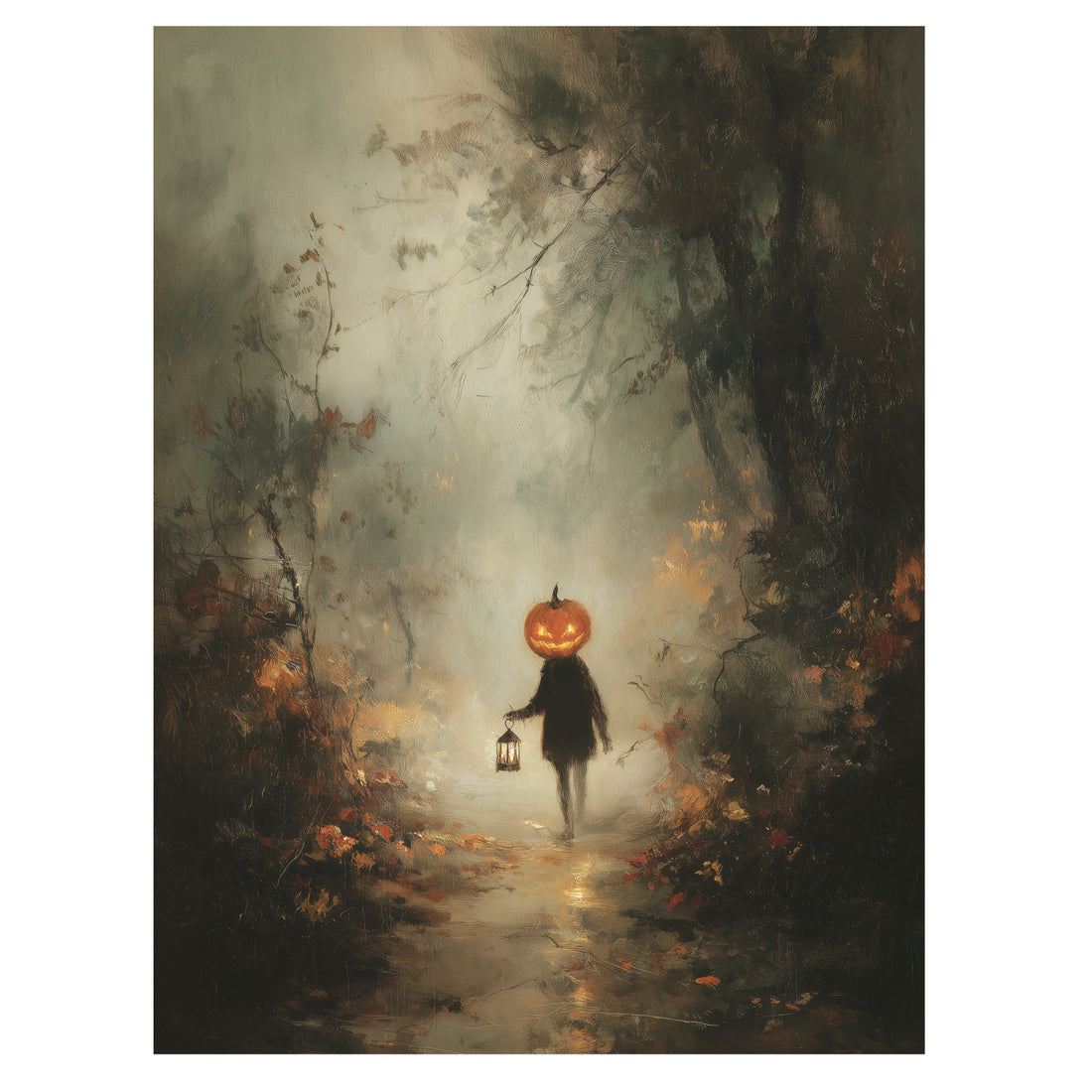 Pumpkin Child in Forest