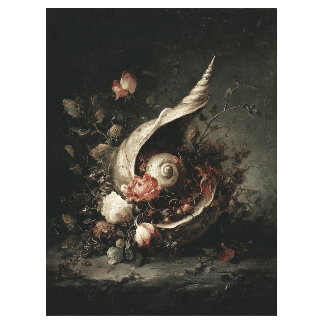 Broken Shell And Roses