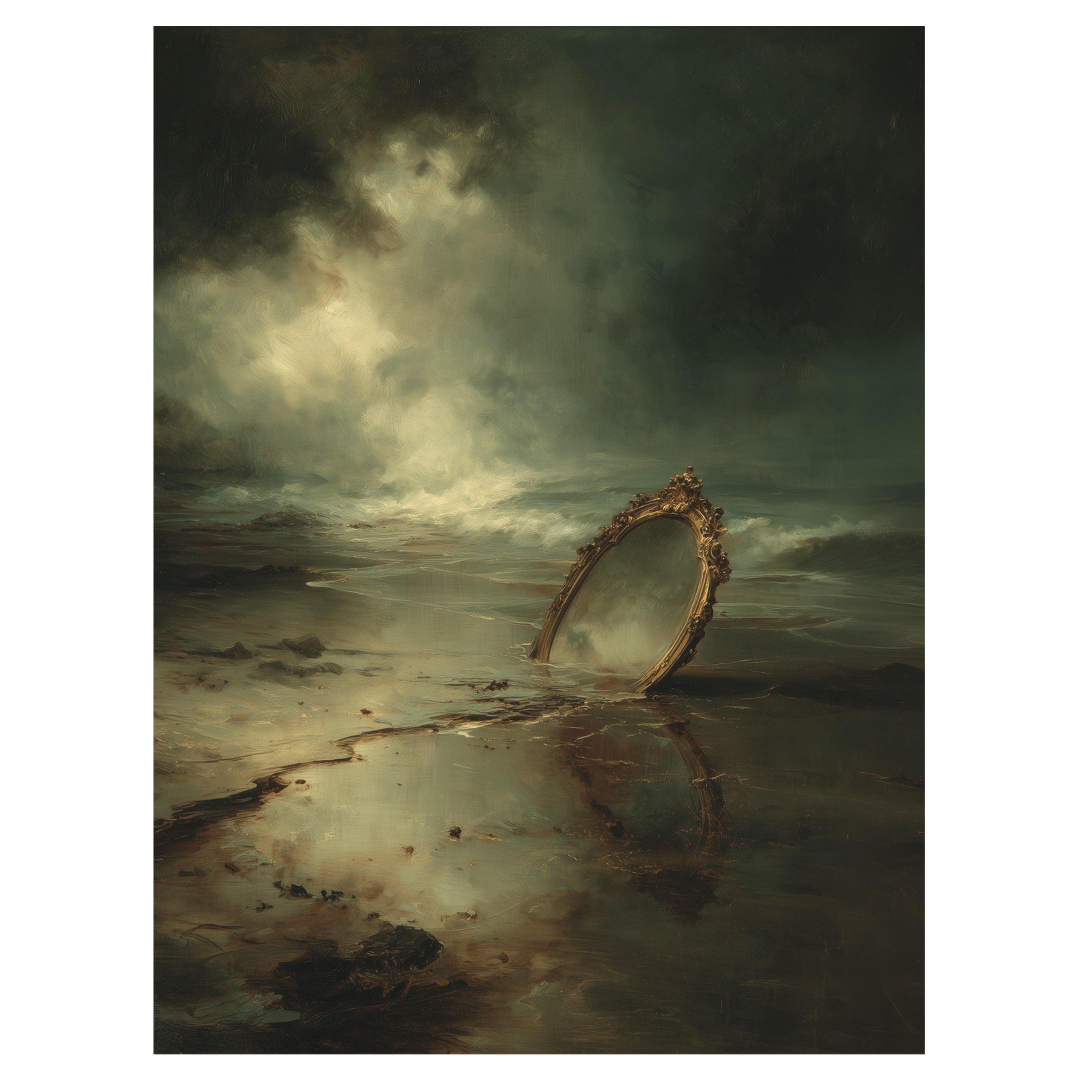 Mirror in the Tidal Sand