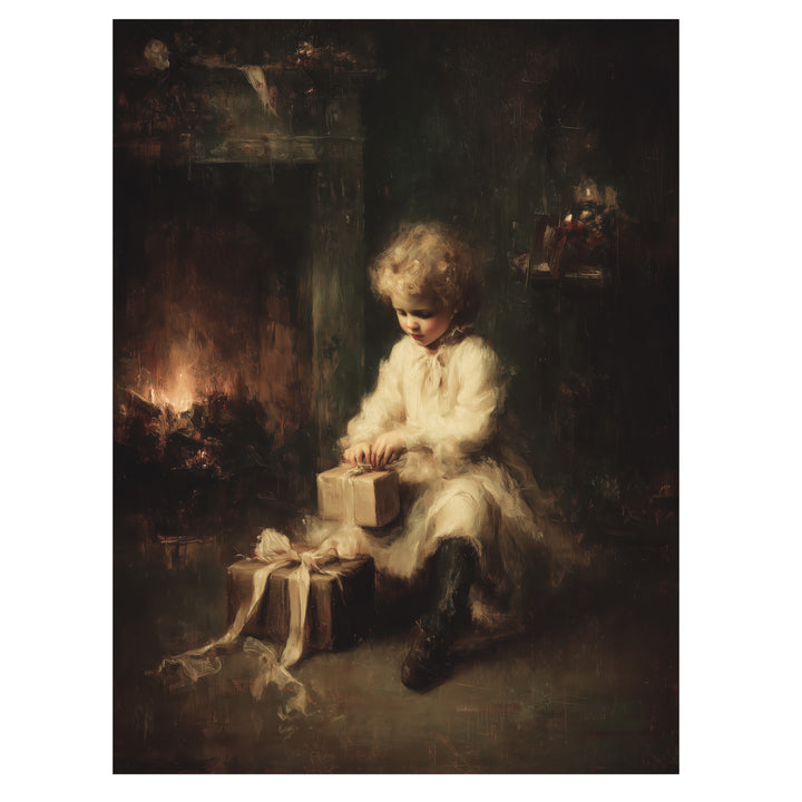 Winter Gift Beside Fire