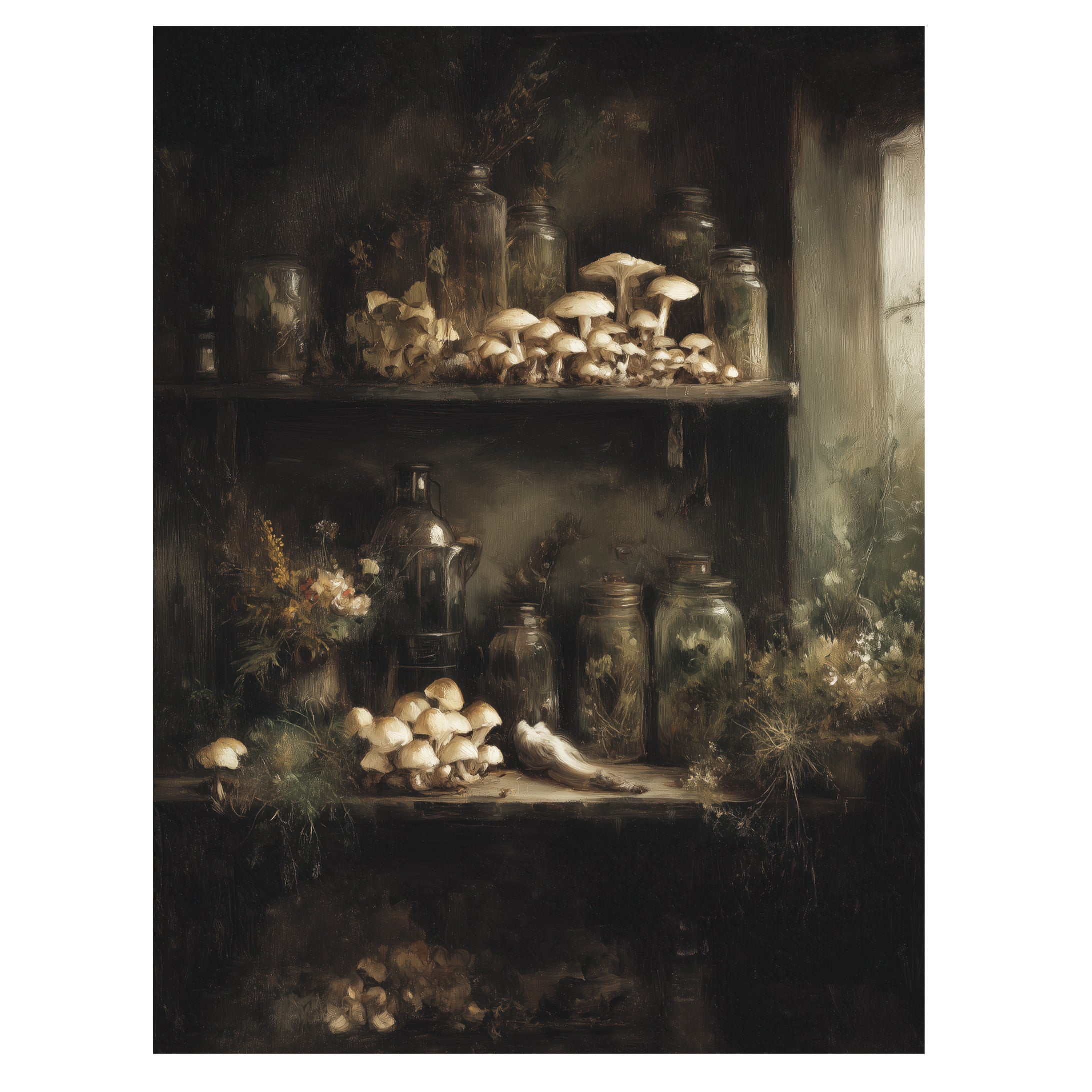 Mushroom Apothecary Shelf