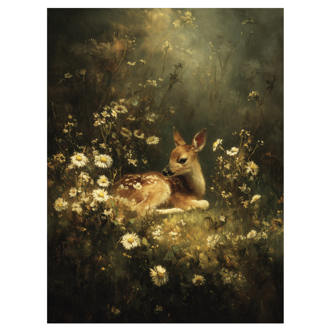 Fawn In Wildflowers