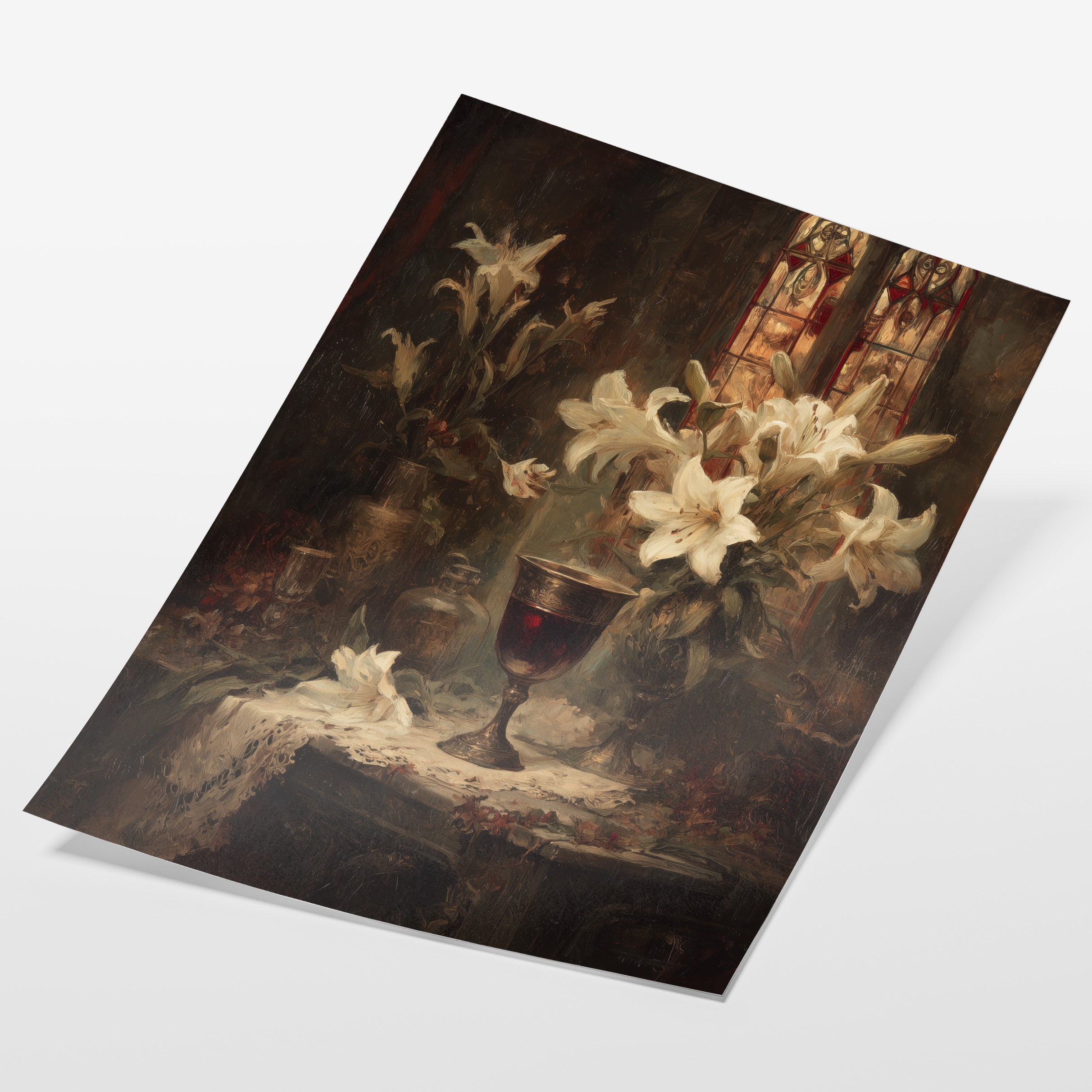 Chalice and Lilies Still Life