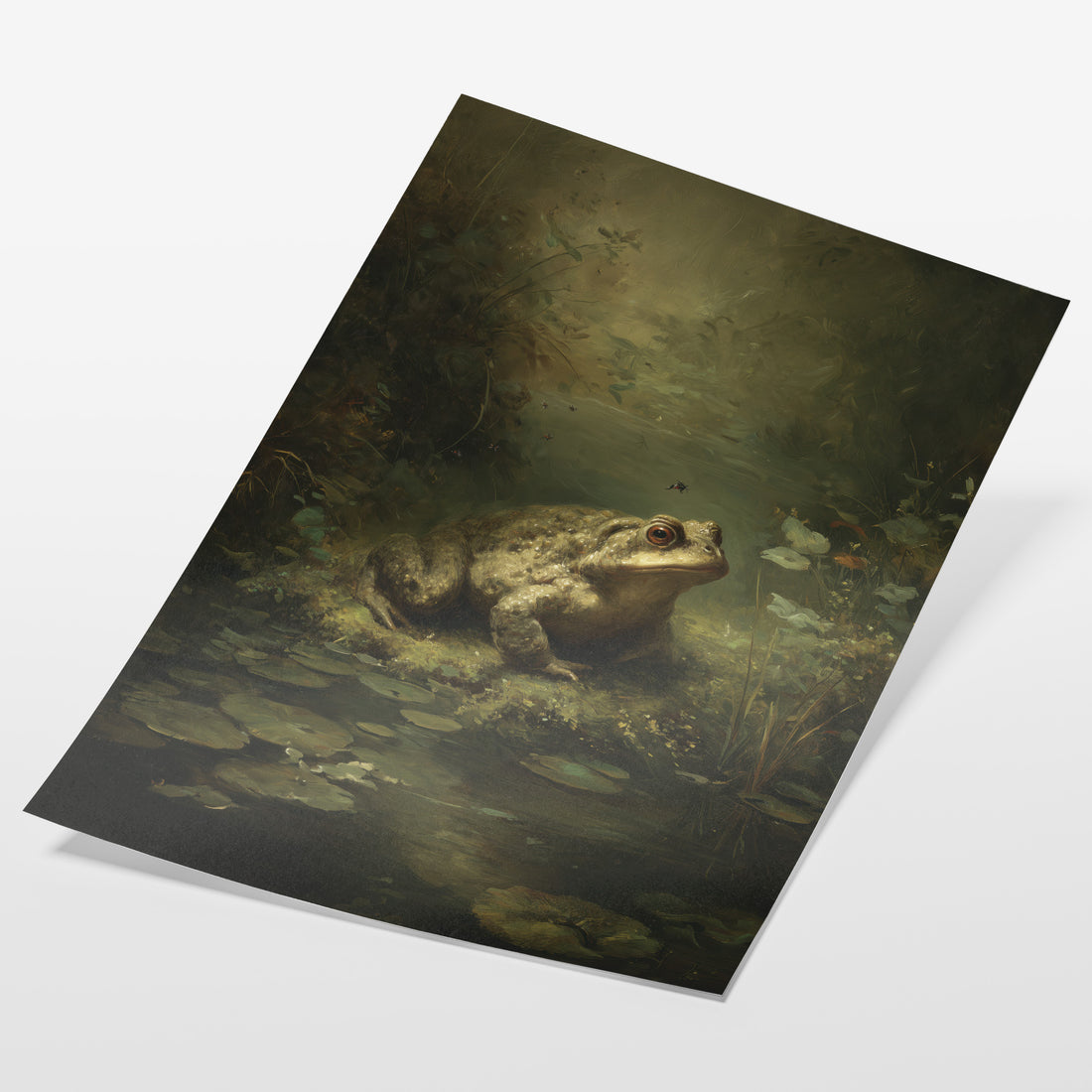 Frog On Lily Pond