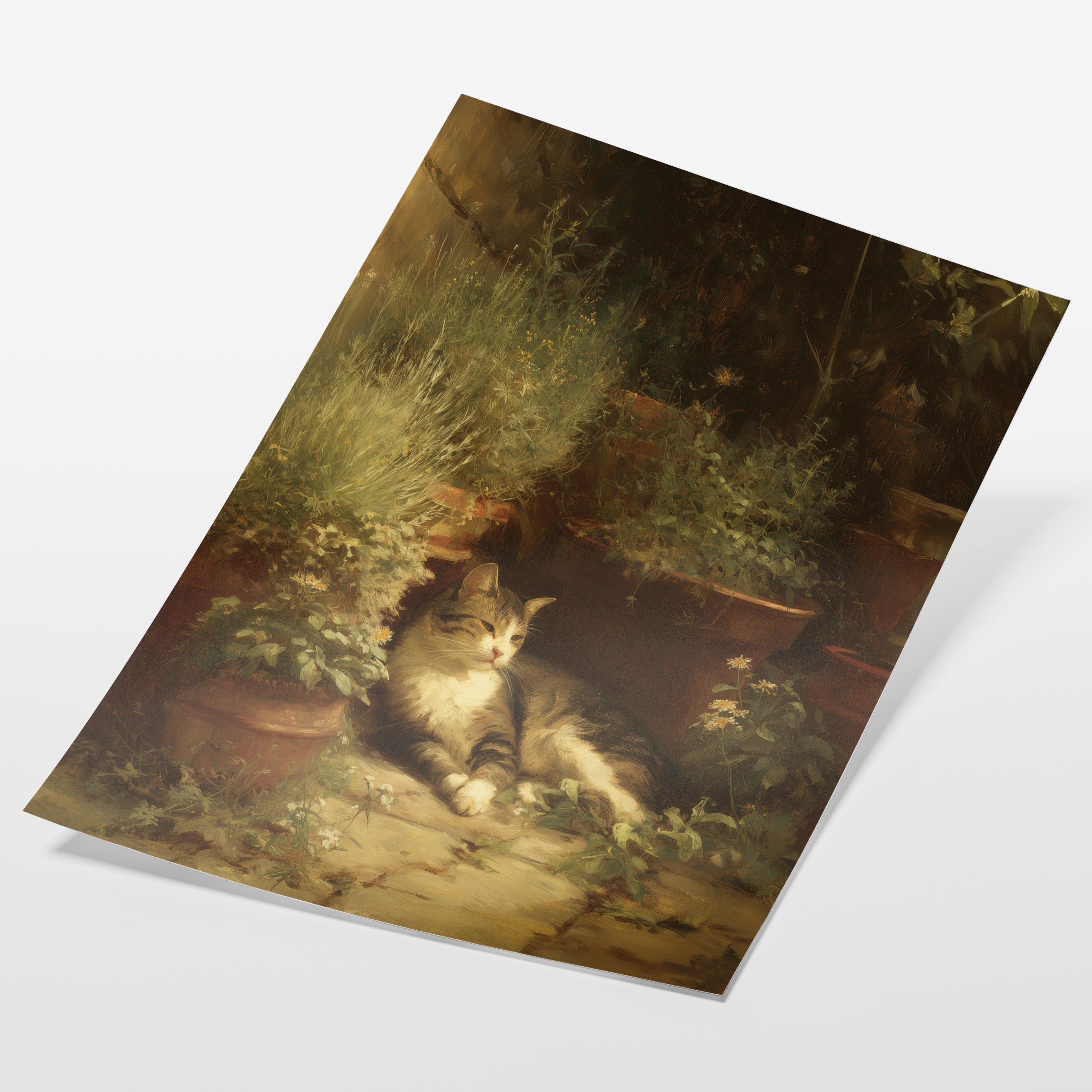 Garden Cat In Shadow
