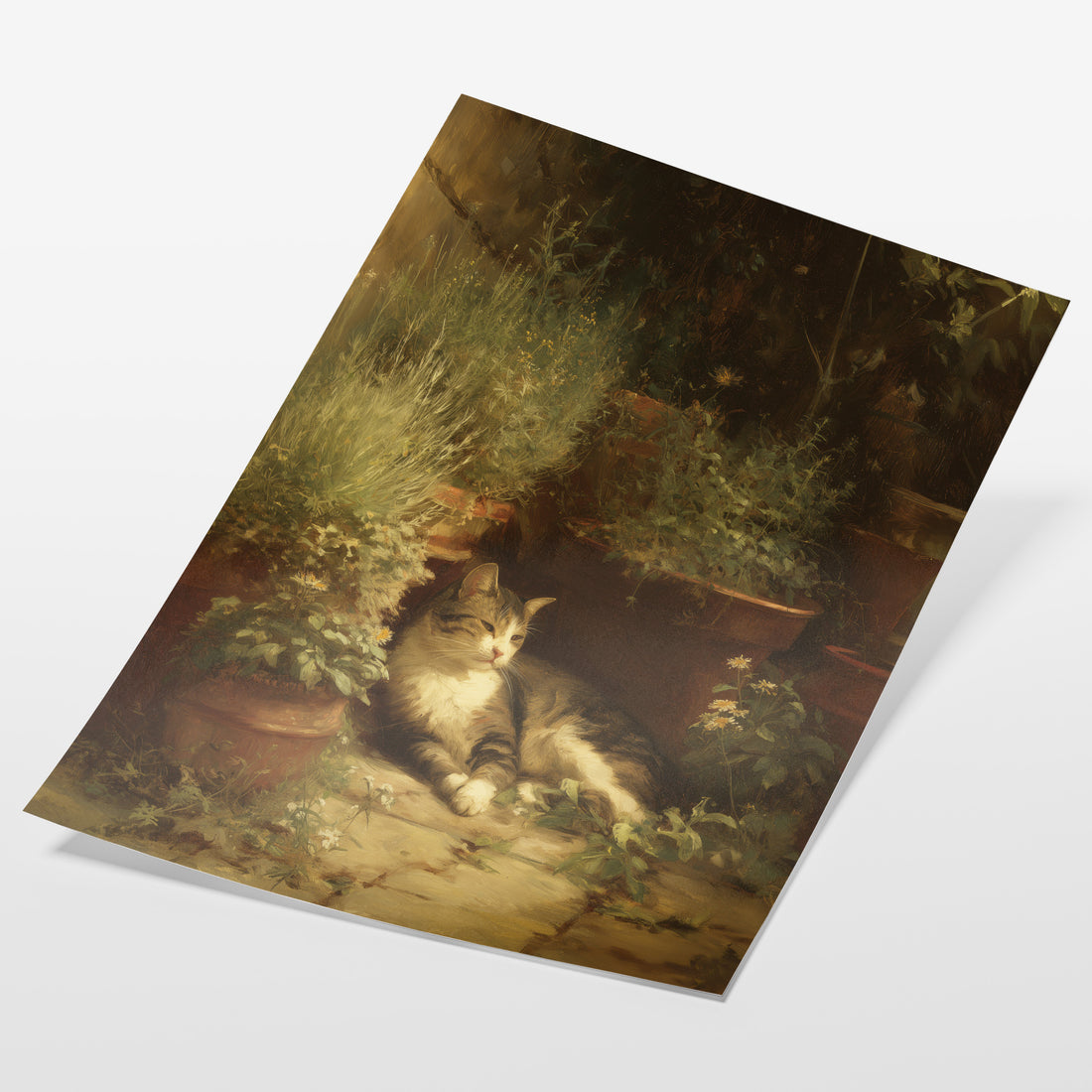 Garden Cat In Shadow