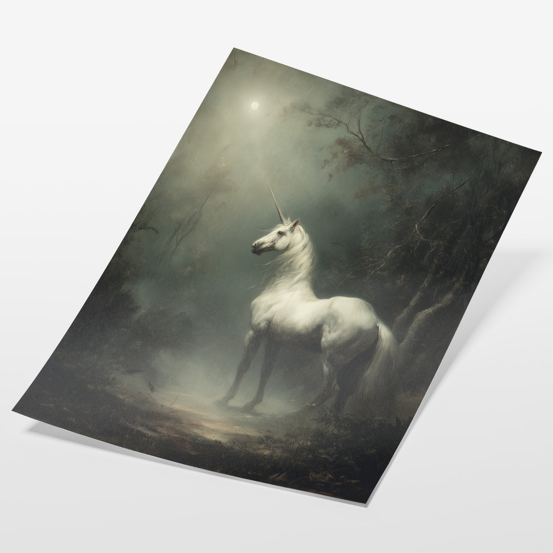 Moonlit White Horse