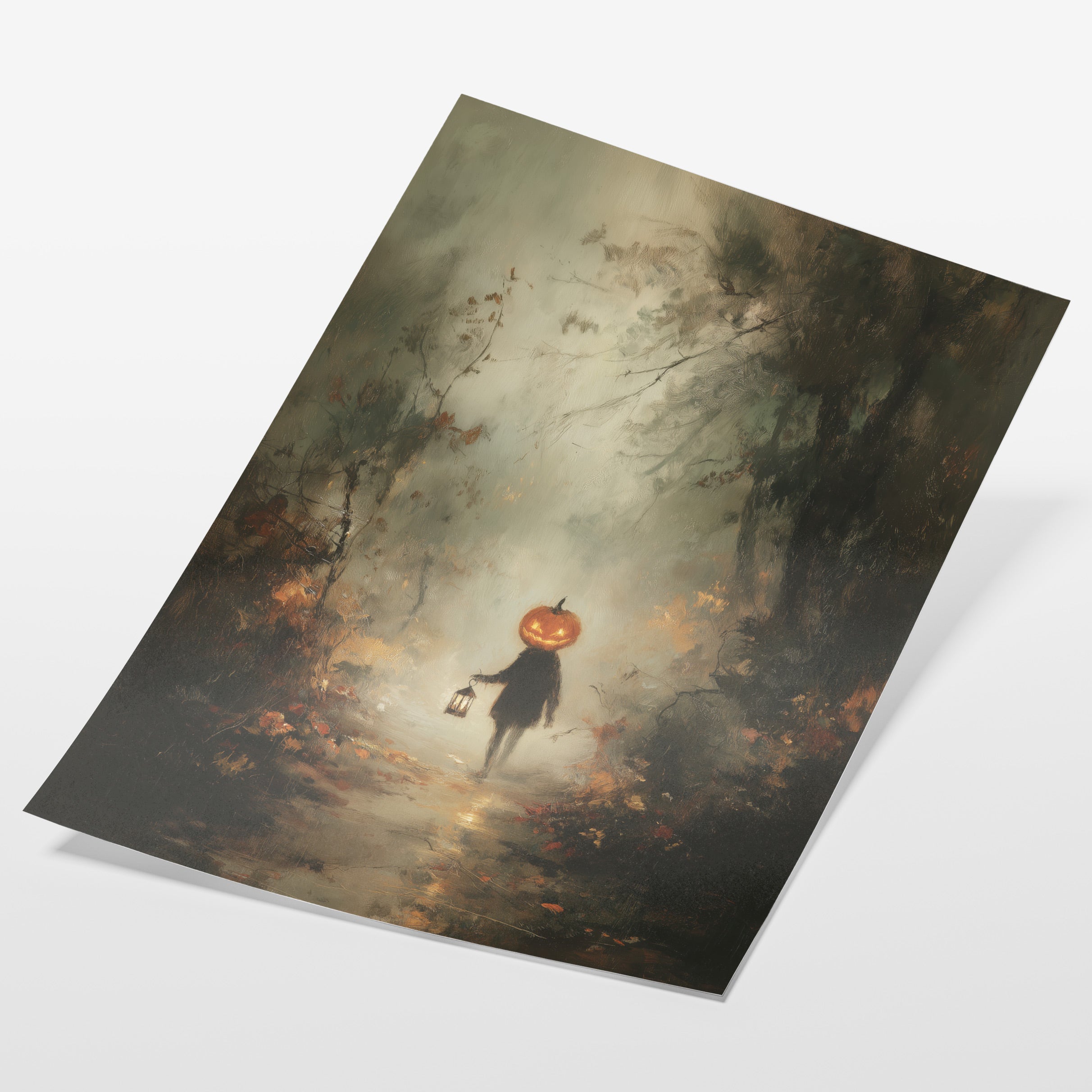 Pumpkin Child in Forest