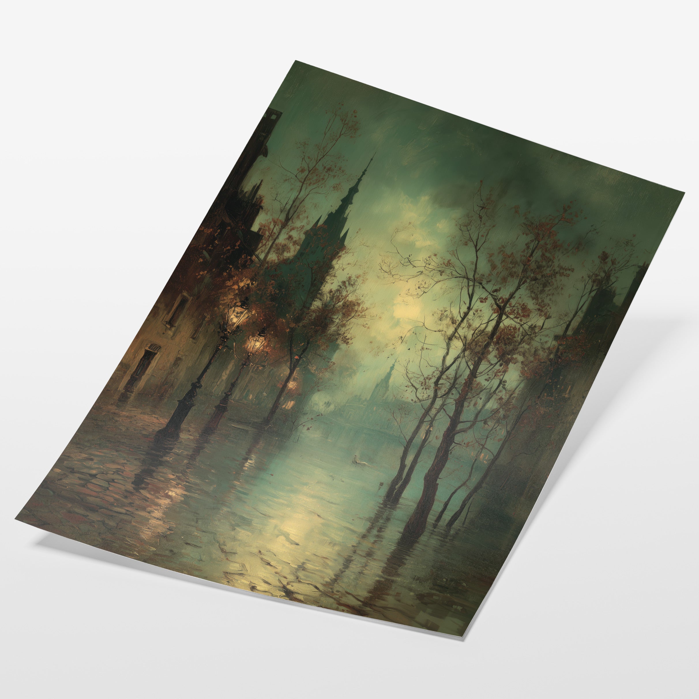 Misty City at Dawn