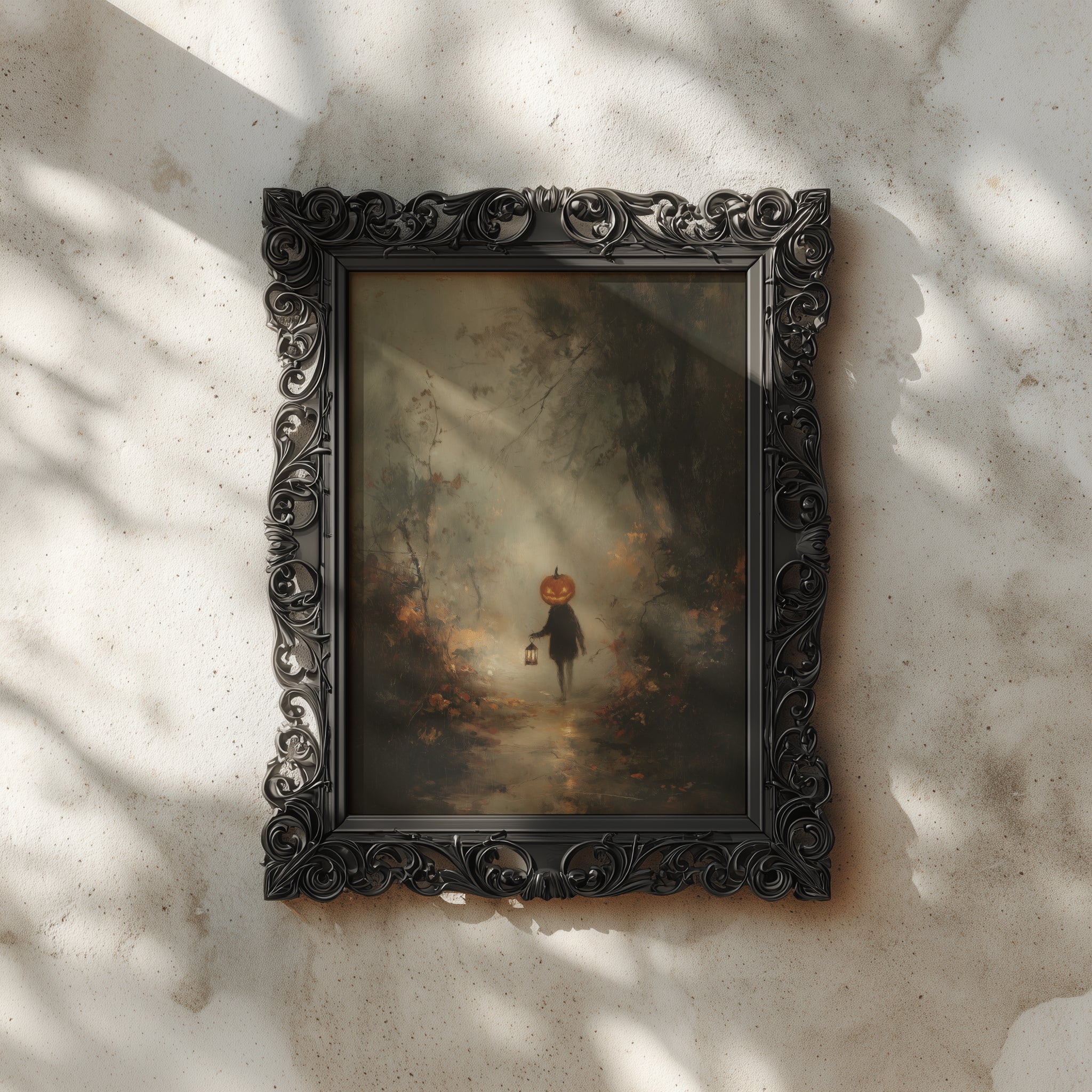 Pumpkin Child in Forest