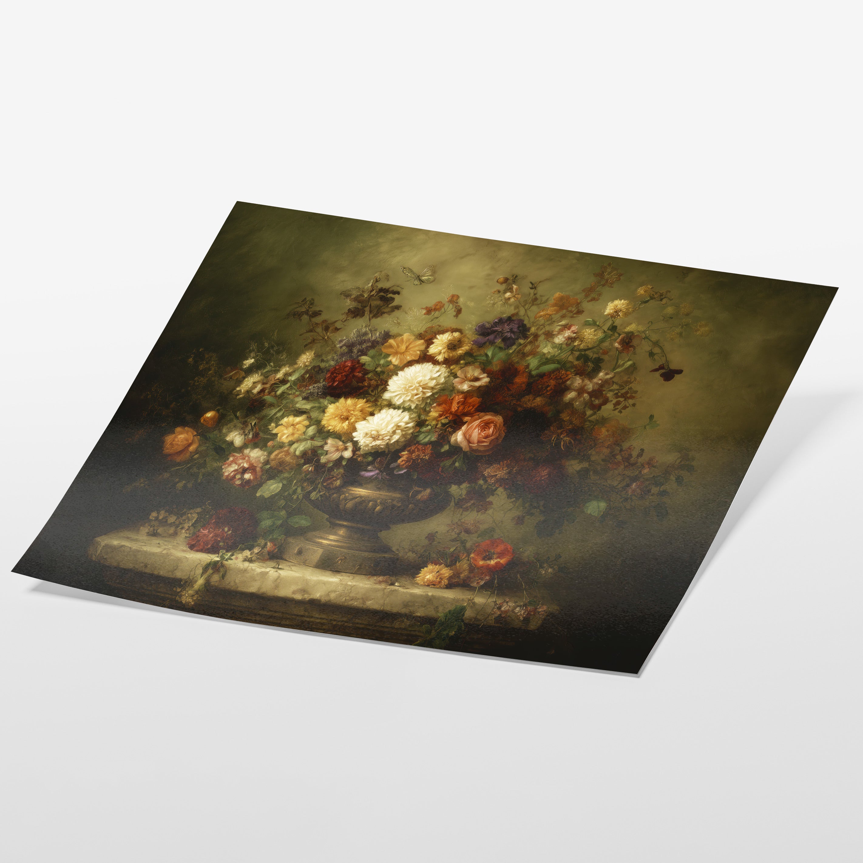 angled view of moody botanical still life fine art print
