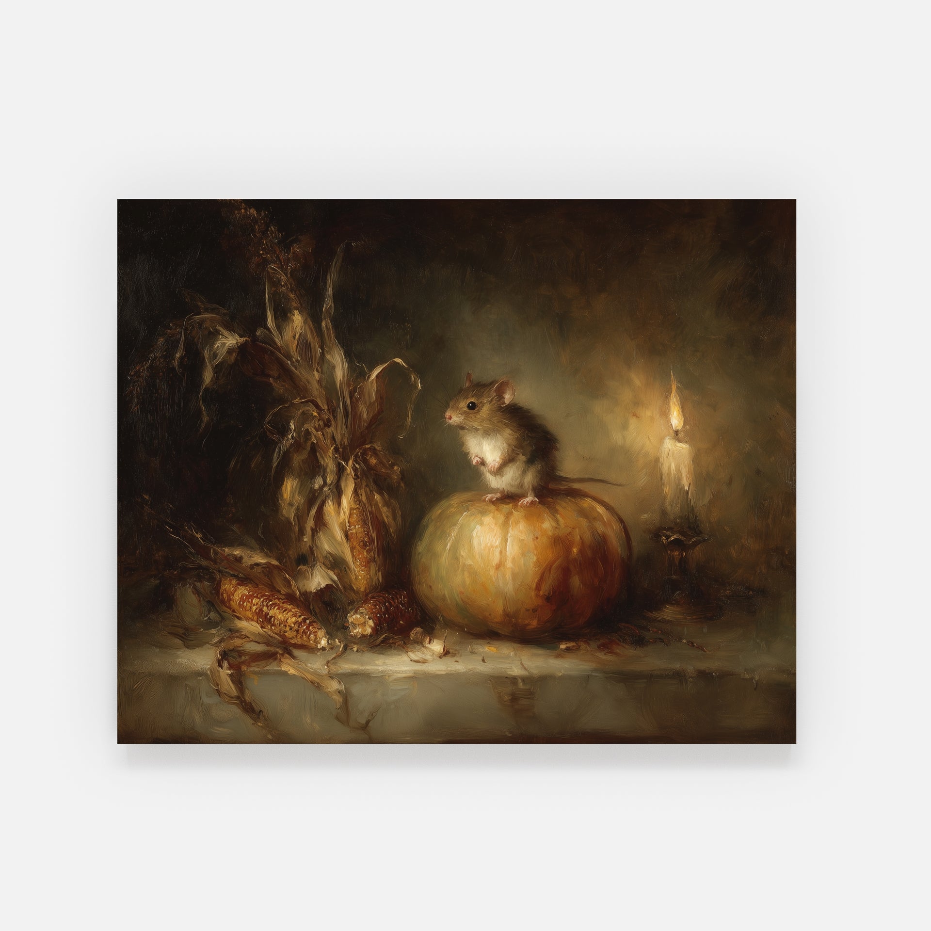 Pumpkin Mouse and Corn