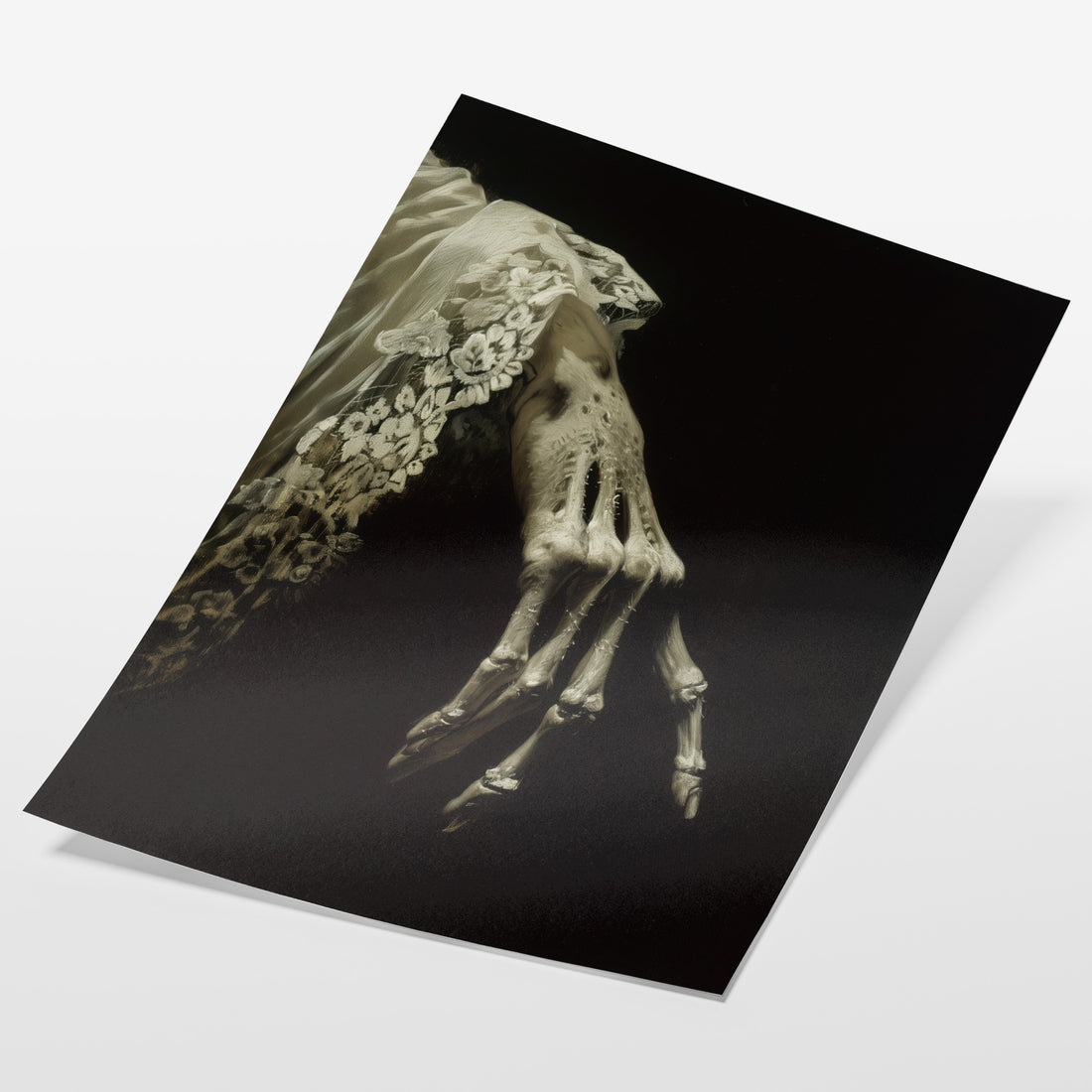 angled view of gothic memento mori fine art print