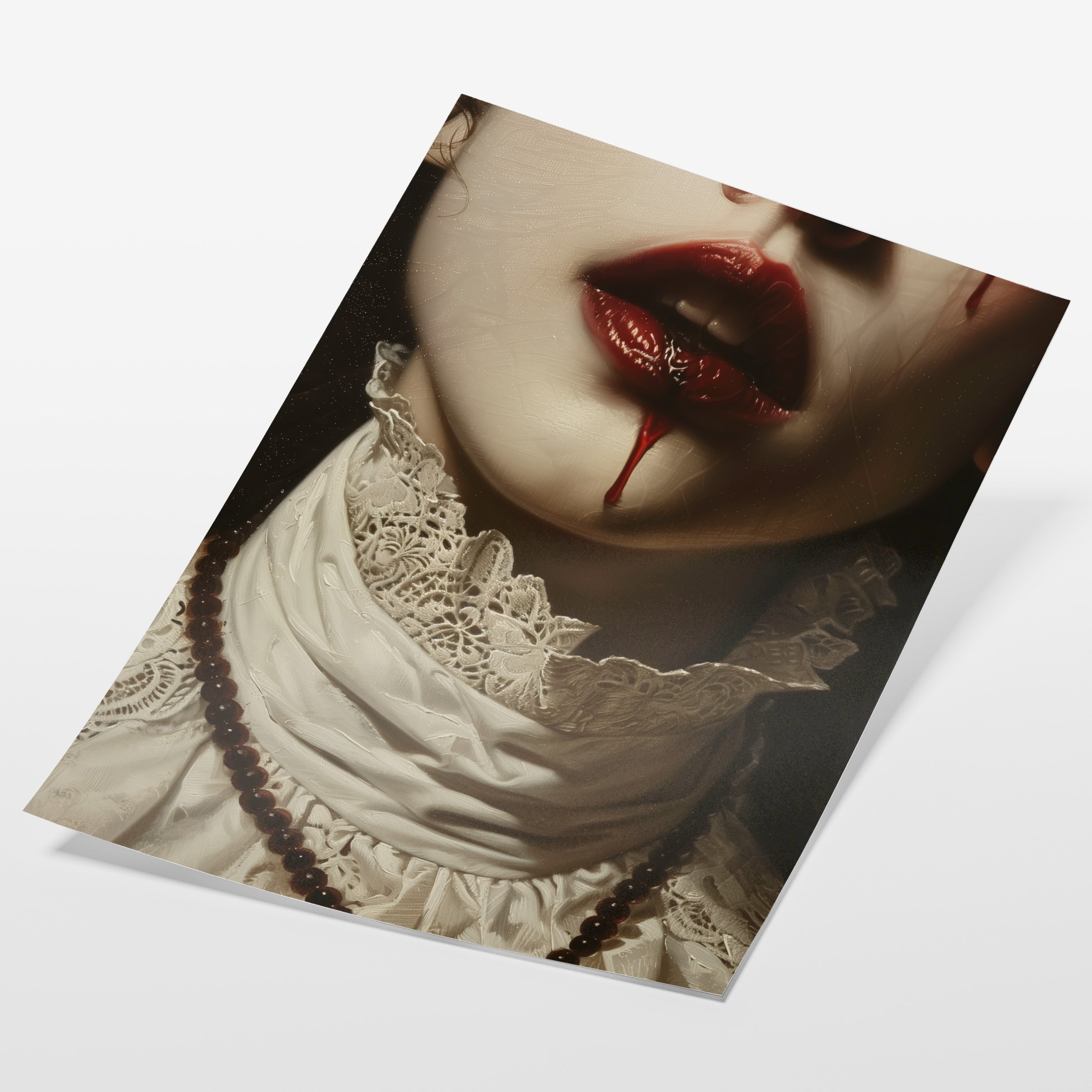angled view of gothic vampire portrait fine art print