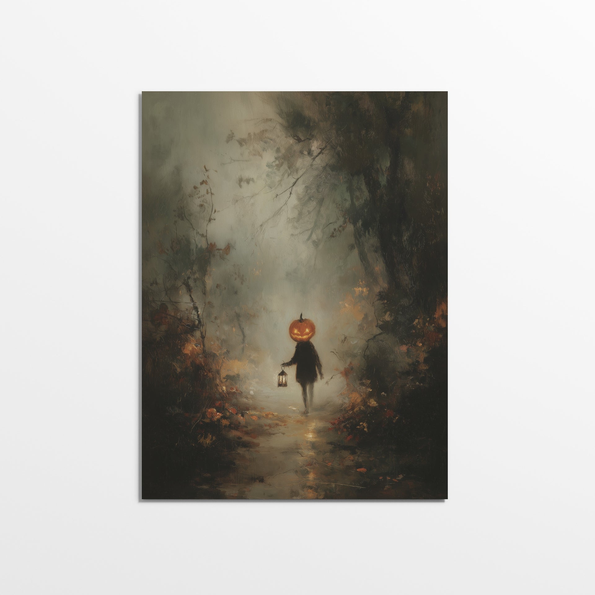 Pumpkin Child in Forest