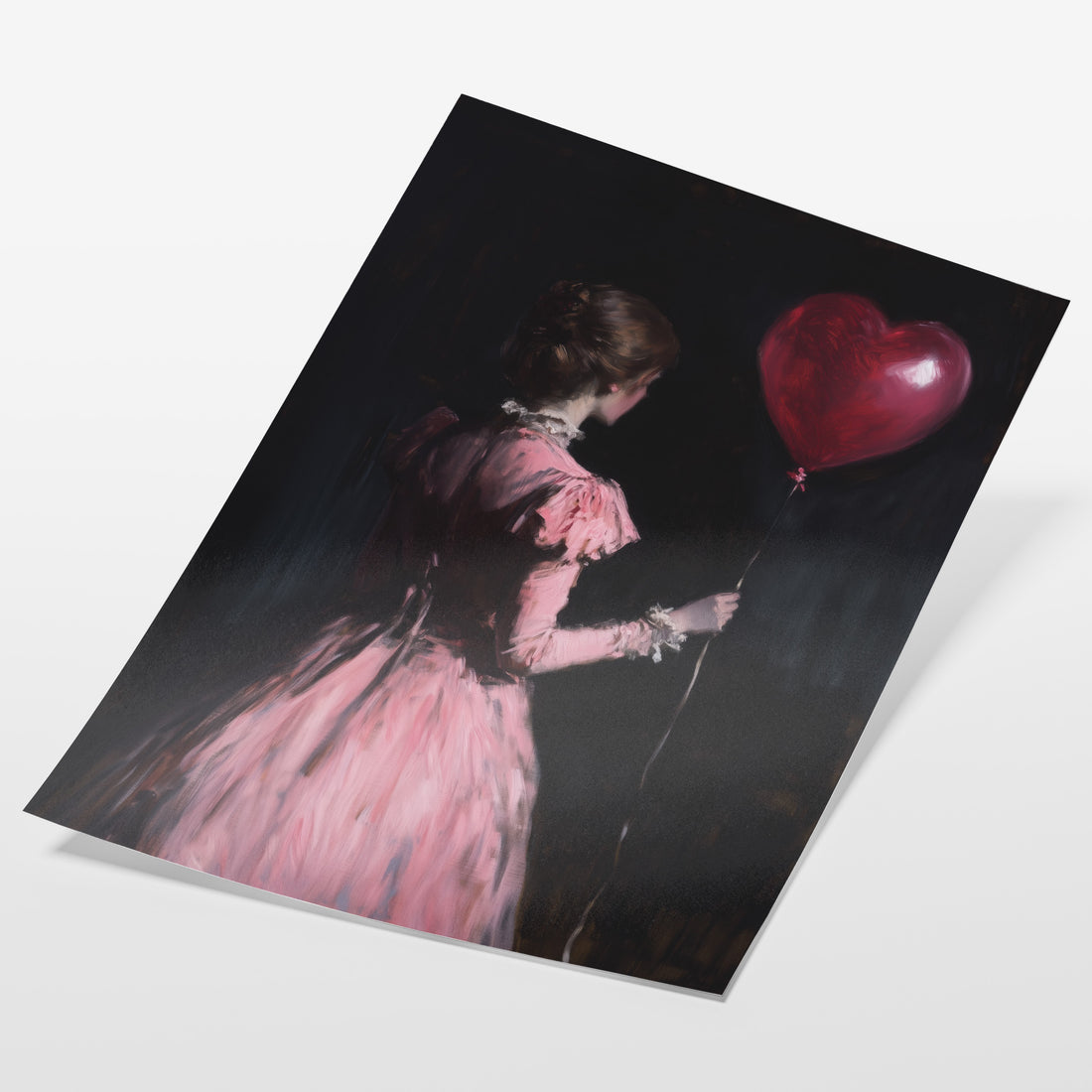premium fine art print closeup of gothic romantic woman portrait wall art