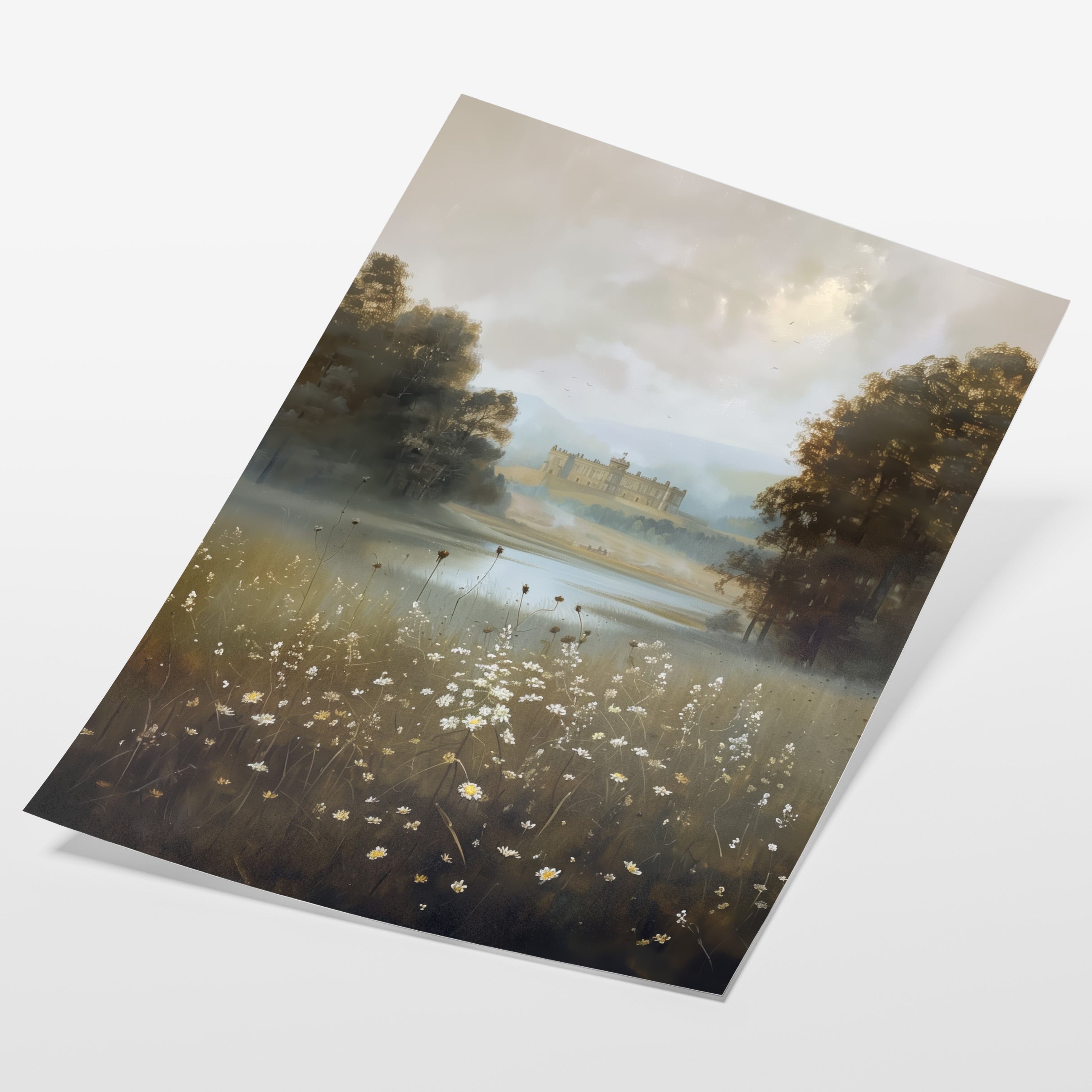 angled view of romantic literary manor fine art print