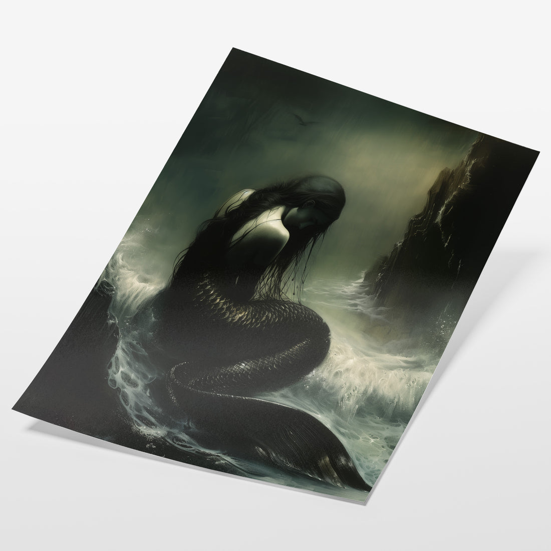 angled view of gothic siren fine art print