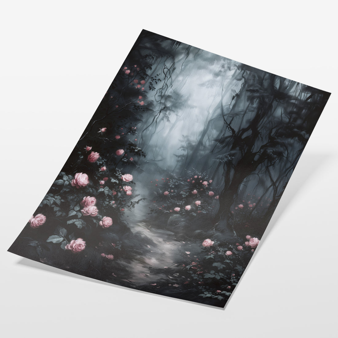 angled view of gothic forest rose fine art print