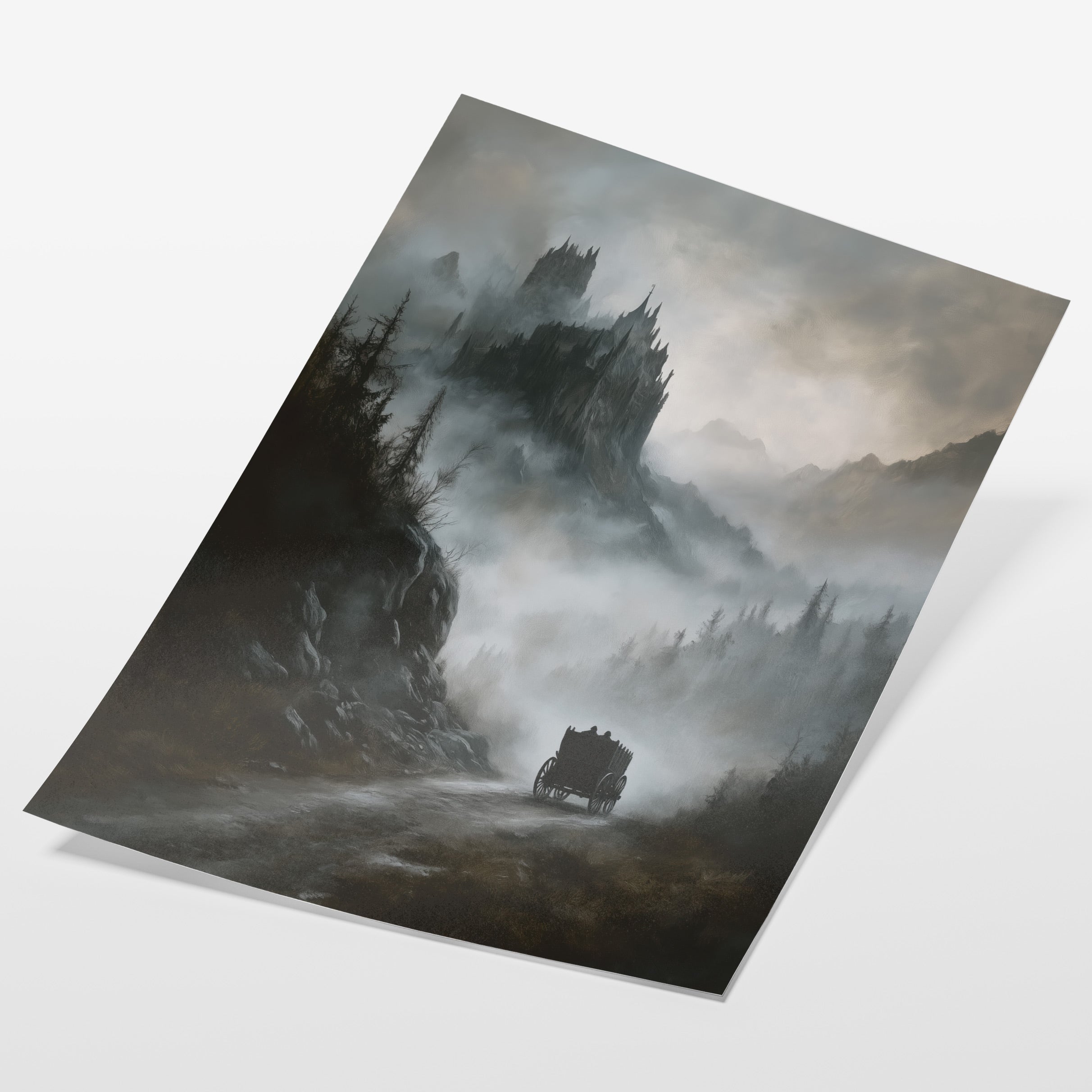angled view of nosferatu inspired gothic fine art print